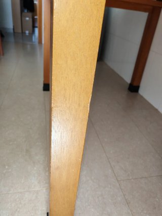 Mesa de comedor extensible de madera