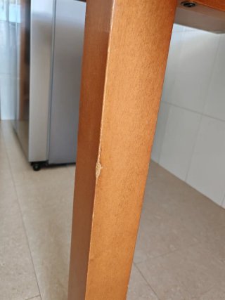 Mesa de comedor extensible de madera