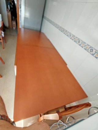 Mesa de comedor extensible de madera