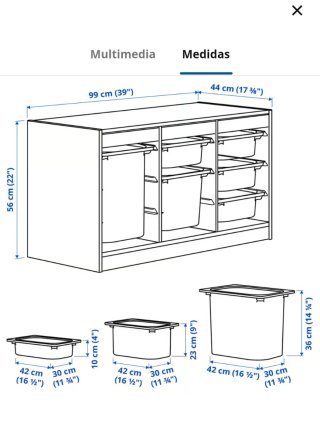 Mueble TROFOST Almacenaje Infantil con Cubos