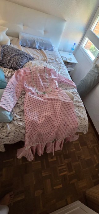 Vestido Chulapa rosa lunares Talla S