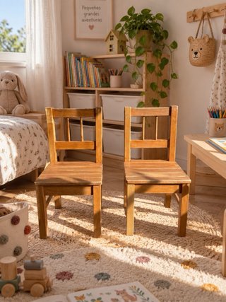 Sillas infantiles de madera (2 unidades)