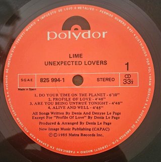 Vinilo Lime - Unexpected Lovers