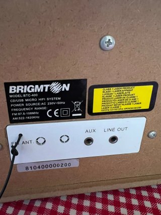 Equipo Hi-Fi Brigmton BTC-400 CD USB
