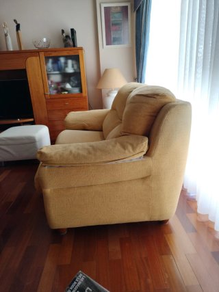 Sofá de 2 plazas tela beige