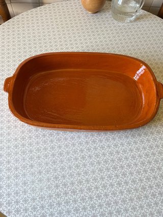 Bandeja de barro para horno