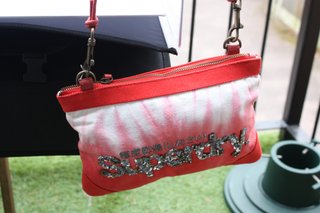 Bolso Superdry Rosa y Blanco Lona