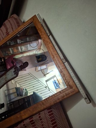 Specchio Vogue con cornice in legno