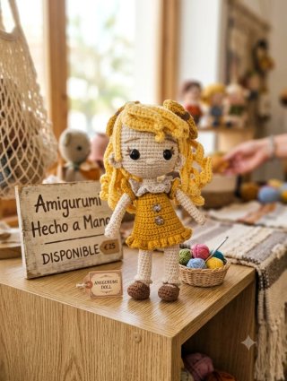 Muñeca Amigurumi Ricitos de Oro