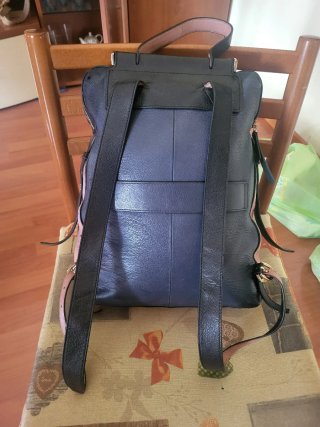 Zaino Piquadro Pelle Blu Marino/Rosa