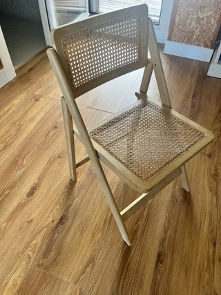 Silla plegable Zara Home ratán y madera