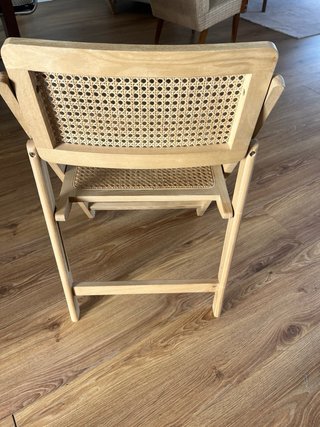 Silla plegable Zara Home ratán y madera
