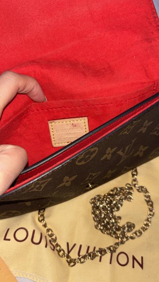 Cartera Louis Vuitton Marrón/Roja