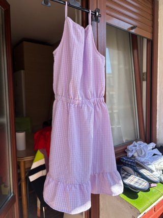 Vestido Verano Gingham Morado