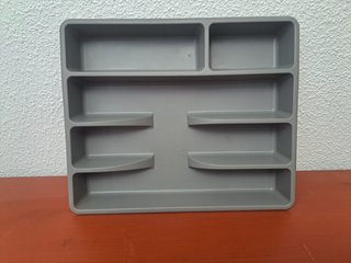 Organizador de cubiertos gris