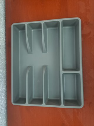 Organizador de cubiertos gris