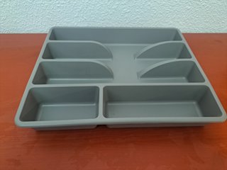 Organizador de cubiertos gris