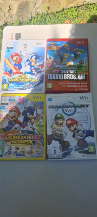 Lote 4 Juegos Wii: Mario, Sonic, Mario Kart
