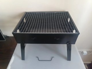 Parrilla Barbacoa plegable metal negra