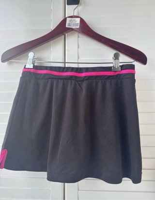 Falda pantalón de pádel SADELY negra y rosa