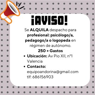 Alquilo despacho