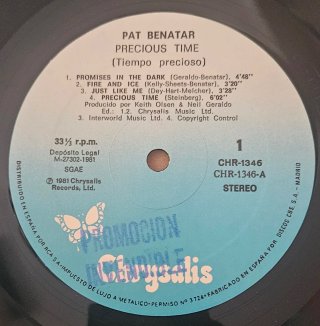 Vinilo Pat Benatar Precious Time