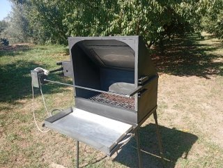 Barbacoa Asador Leña con Motor Eléctrico