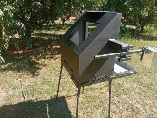 Barbacoa Asador Leña con Motor Eléctrico
