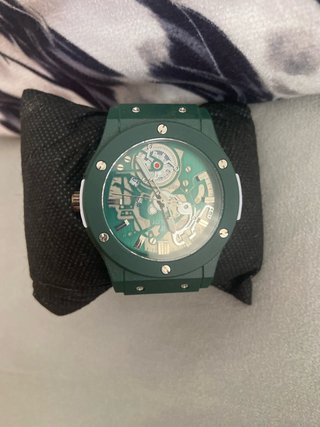 Reloj Hublot Verde y Plateado