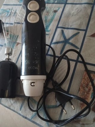 Batidora de mano negra 600W