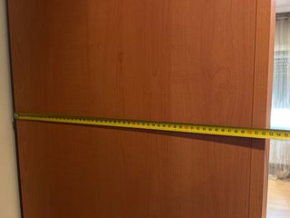 Mueble de salón madera y cristal
