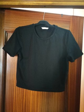 Crop top Zara negro
