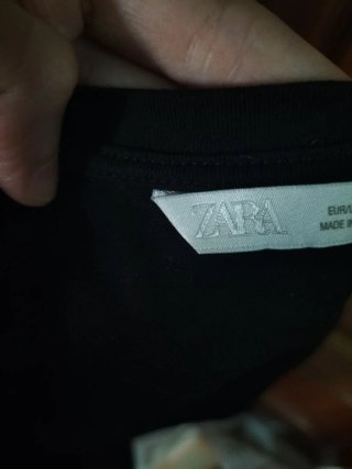 Crop top Zara negro