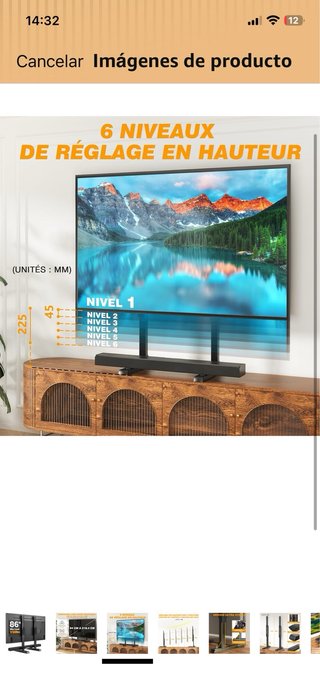Soporte TV Mesa TVON 37-86