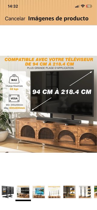 Soporte TV Mesa TVON 37-86