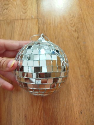 Bola de discoteca mini plateada