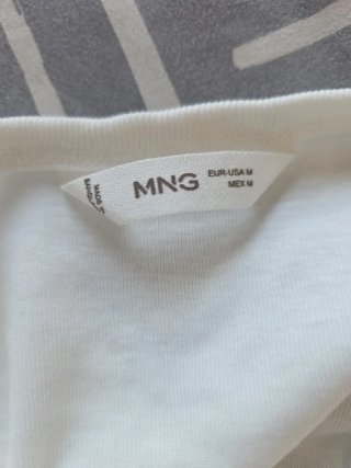 Camiseta Mango Teen Blanca Talla M