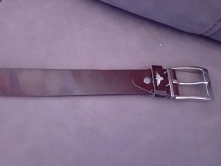 Cinturón de hombre marrón con hebilla.medida 104