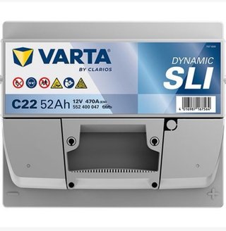 Batería Varta Dynamic SLI C22 52Ah 470A