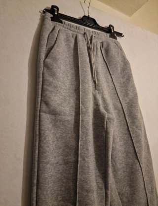 Pantaloni tuta felpati grigi taglia XS