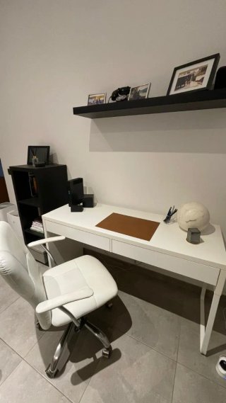 Mesa y Silla Escritorio Blanca