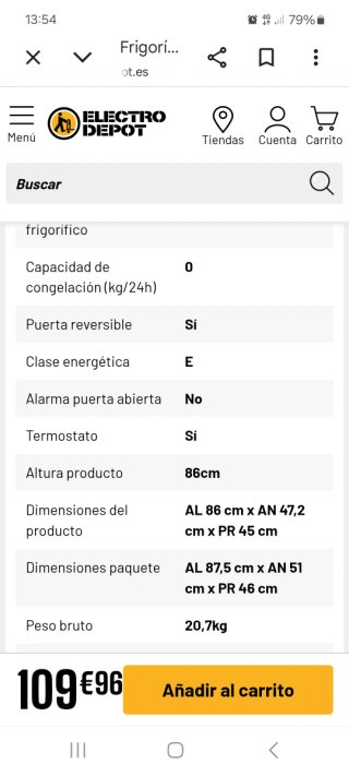 Mini nevera Valberg negra