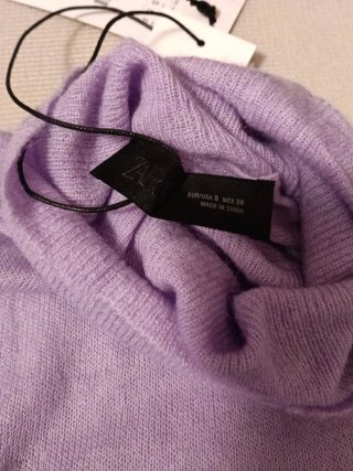 Jersey Zara Lana Lila Mujer talla S