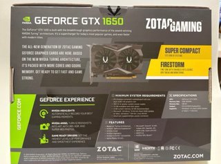 Zotac GeForce GTX 1650 4GB GDDR6 Twin Fan