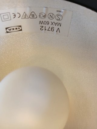 Coppia Lampade Vintage Ikea Metallo Grigio