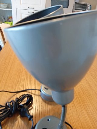 Coppia Lampade Vintage Ikea Metallo Grigio