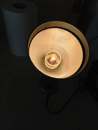 Coppia Lampade Vintage Ikea Metallo Grigio