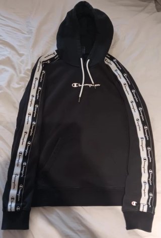 Sudadera Champion Negra con Logo