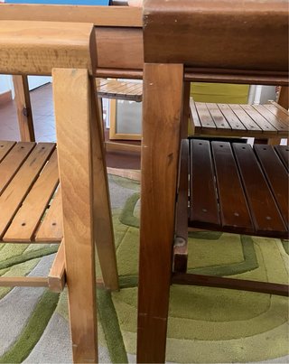 Silla estilo Trieste Aldo Jacober plegable madera