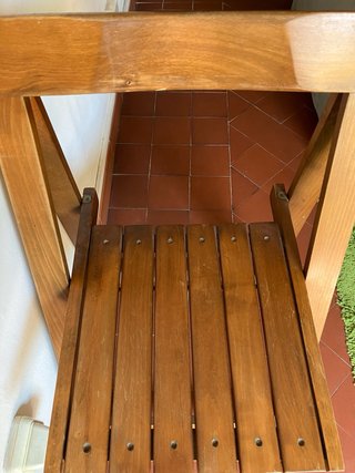 Silla estilo Trieste Aldo Jacober plegable madera